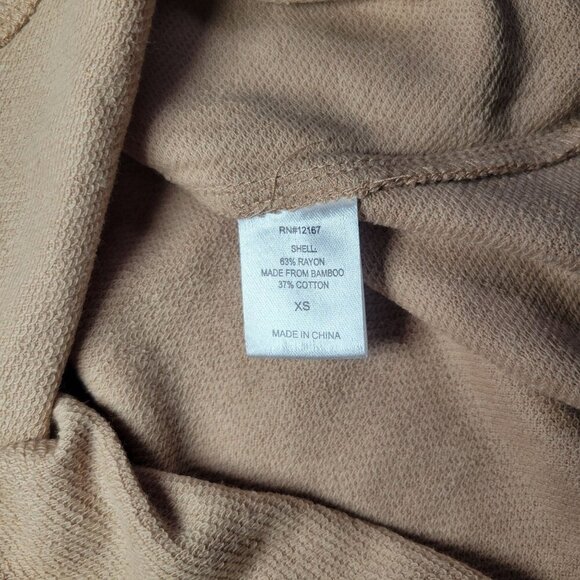 Laurie Felt LA Tan Women Half-Zip Cotton Bambo Blend Pullover Sweatshirt Size XS - Picture 2 of 9